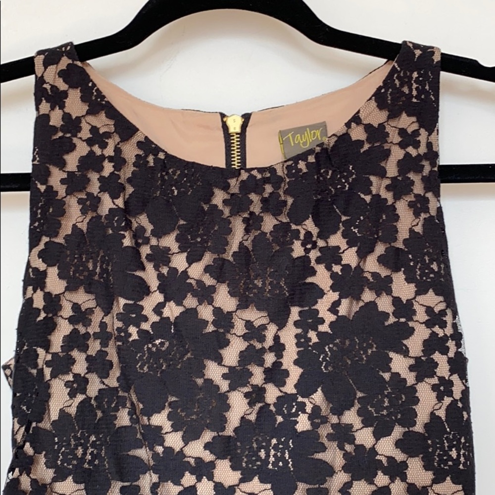 Form Fitting Black Lace Dress with Ruching - Picture 4 of 8